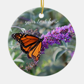 Monarch butterfly ceramic tree decoration
