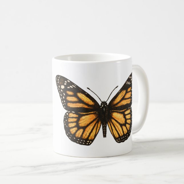 Monarch butterfly coffee mug (Front Right)