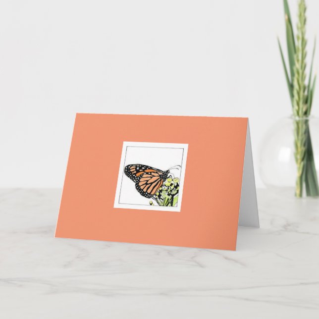 Monarch Butterfly (Colorized) Card (Front)