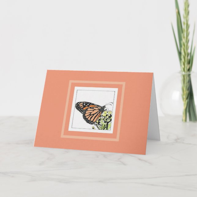 Monarch Butterfly (Colourized) Card (Front)