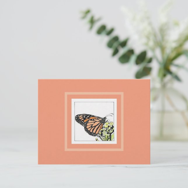 Monarch Butterfly (Colourized) Postcard (Standing Front)