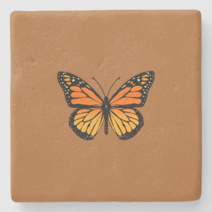 Monarch Butterfly Colours Stone Coaster