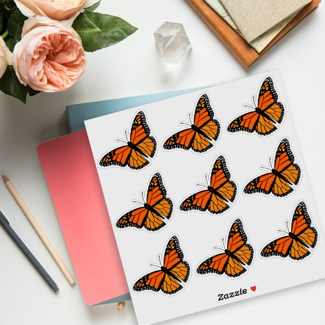 Monarch Butterfly Countour Stickers Sheet (Creator Uploaded)