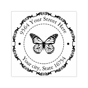 Monarch Butterfly,Custom Address  Self-inking Stam Self-inking Stamp