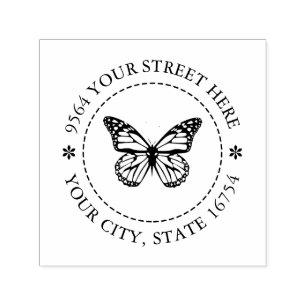 Monarch Butterfly,Custom Address  Self-inking Stam Stamp