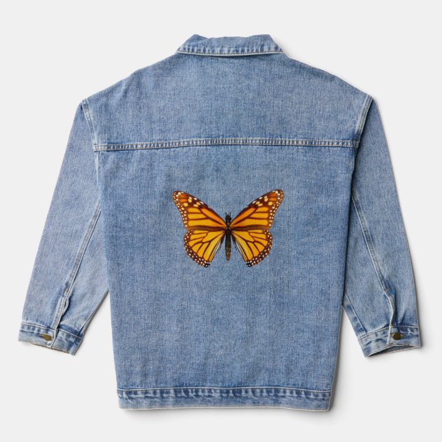 Monarch Butterfly Denim Jacket (Back)