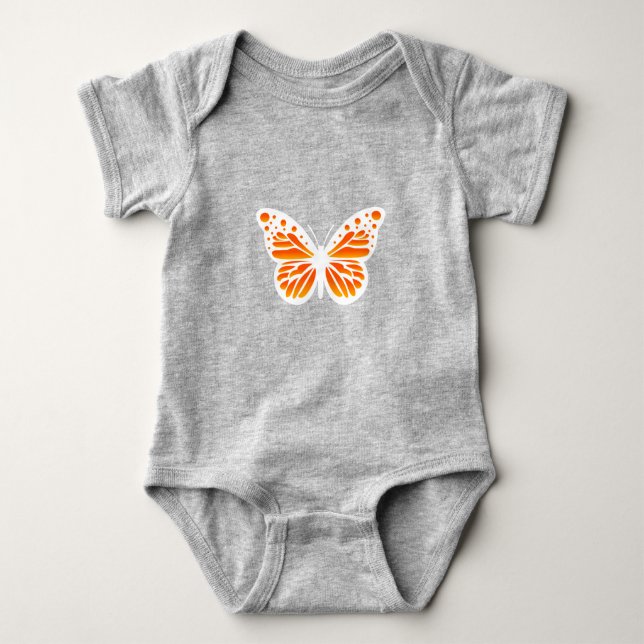 Monarch Butterfly Design - Baby Jersey Bodysuit (Front)