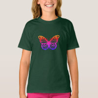 Monarch Butterfly Design - Girls' Basic T-Shirt