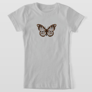 Monarch Butterfly Design - Girls' Fine Jersey T-Sh T-Shirt