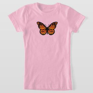 Monarch Butterfly Design - Girls' Fine Jersey T-Sh T-Shirt