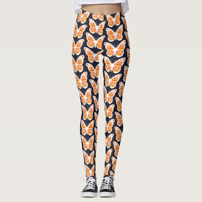 Monarch Butterfly Design - Leggings (Front)