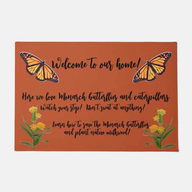 Monarch butterfly doormat (Front)