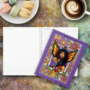 Monarch Butterfly Fairy Purple Floral Planner