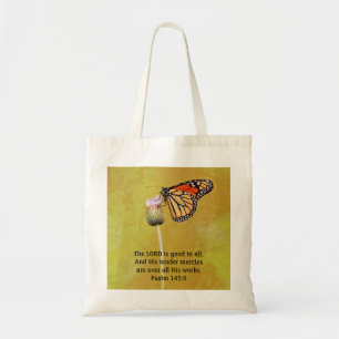 Monarch Butterfly Faith Big Bag with Scripture
