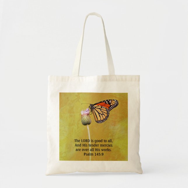 Monarch Butterfly Faith Big Bag with Scripture (Front)