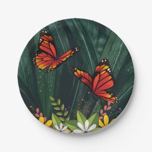 Monarch Butterfly Feb 6_21 Paper Plate
