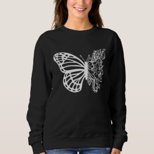 Monarch Butterfly Flower Insect Collector Entomolo Sweatshirt