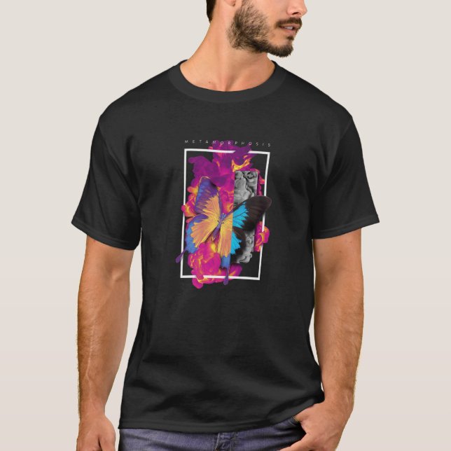 Monarch Butterfly Frame Change Rave Colourful Tees (Front)