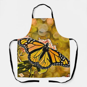 Monarch Butterfly Garden Art Apron