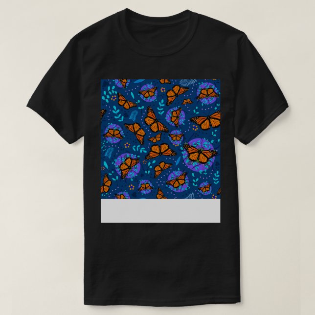 Monarch Butterfly Garden T-Shirt (Design Front)