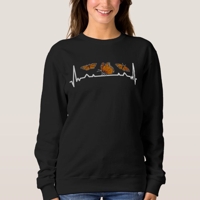 Monarch Butterfly Heartbeat Insect Collector Entom Sweatshirt (Front)