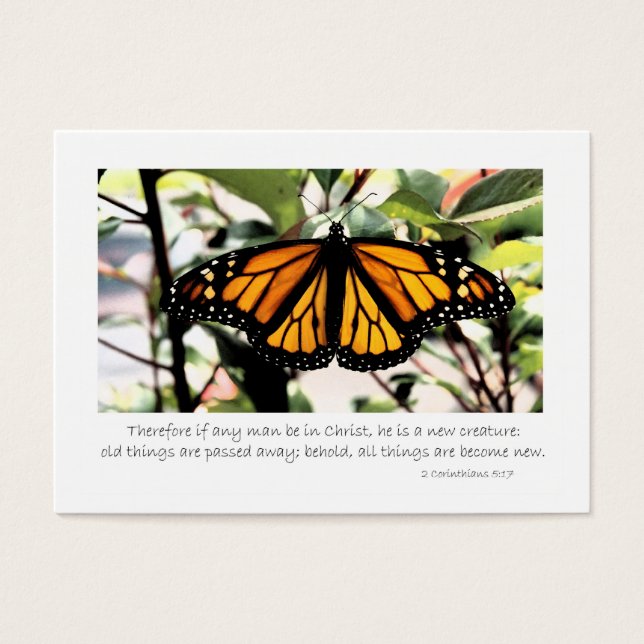 monarch butterfly if any man be in Christ (Front)