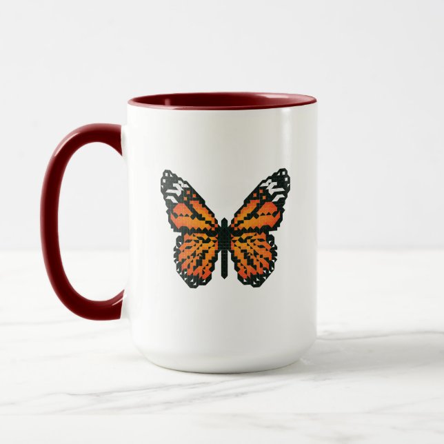 Monarch butterfly in polygon mug (Left)