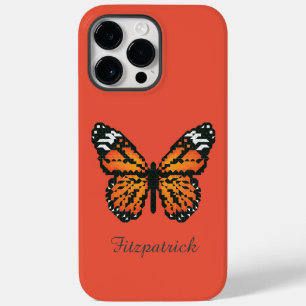 Monarch butterfly in polygon / Personalised name C Case-Mate iPhone 14 Pro Max Case