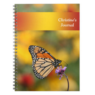 Monarch Butterfly In Search of Pollen Notebook