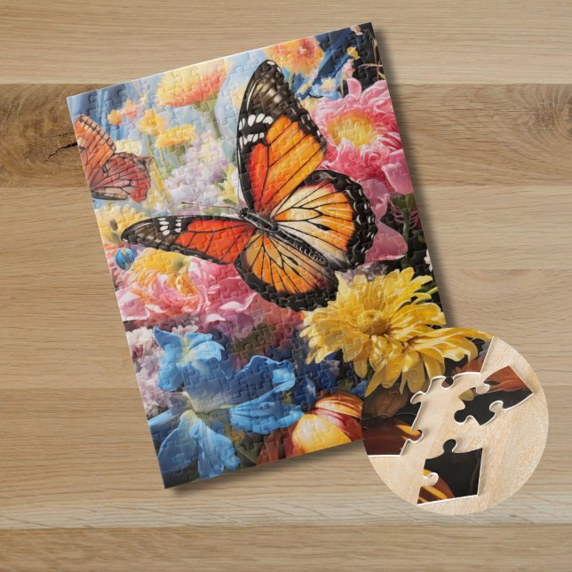 Monarch Butterfly in The Garden Jigsaw Puzzle (Creator Uploaded)