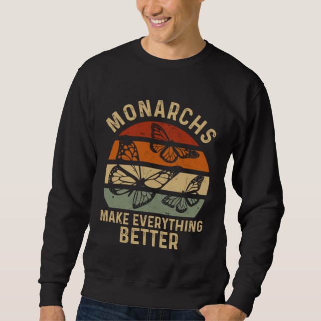 Monarch Butterfly Insect Collector Entomologist 4 Sweatshirt (Front)