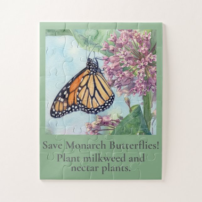Monarch butterfly jigsaw puzzle (Vertical)