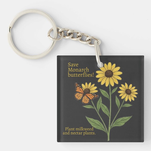 Monarch butterfly key ring (Front)