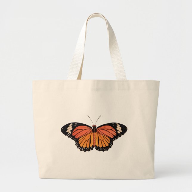 Monarch Butterfly Large Tote Bag (Front)