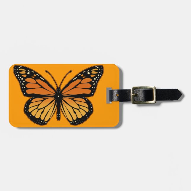 Monarch Butterfly Luggage Tag (Front Horizontal)