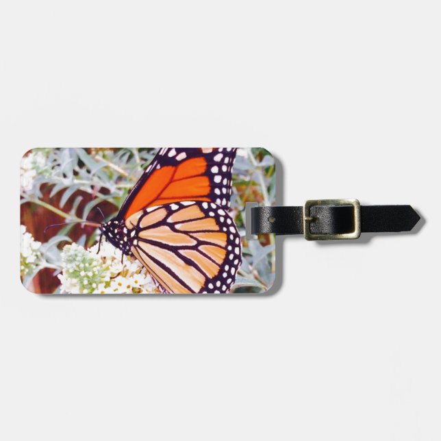 Monarch Butterfly Luggage Tag (Front Horizontal)