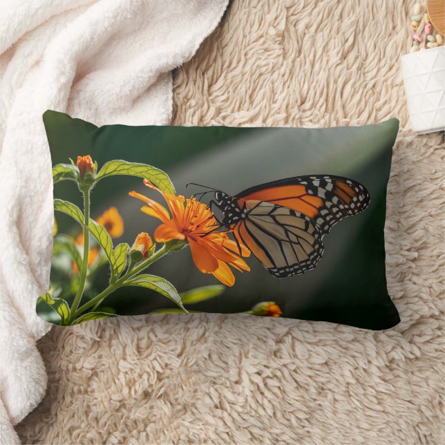 Monarch Butterfly Lumbar Cushion (Blanket)