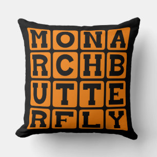 Monarch Butterfly, Milkweed Butterfly Cushion