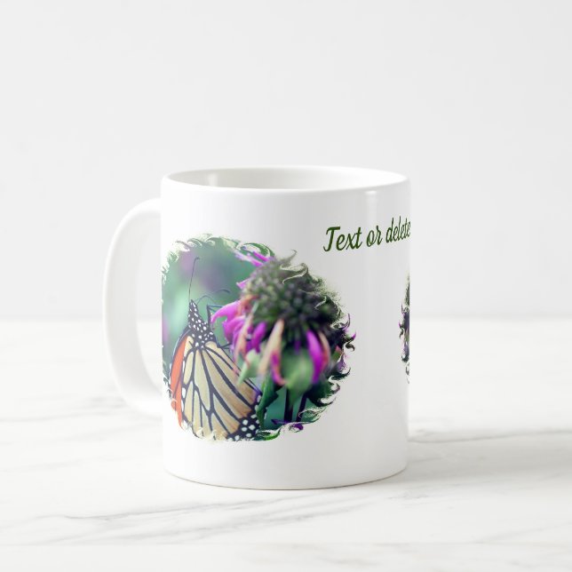 Monarch Butterfly Nature Personalised Coffee Mug (Front Left)