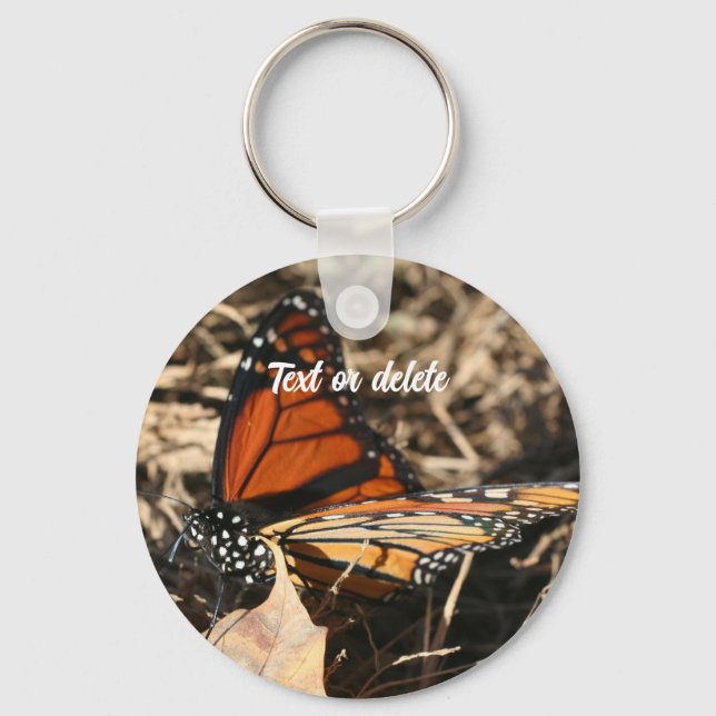 Monarch Butterfly Nature Personalised Key Ring (Front)