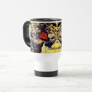 Monarch Butterfly Nature Personalized Travel Mug
