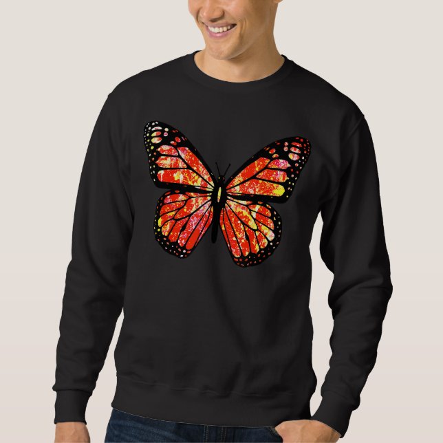 Monarch Butterfly Natures Wildlife Creatures Water Sweatshirt (Front)