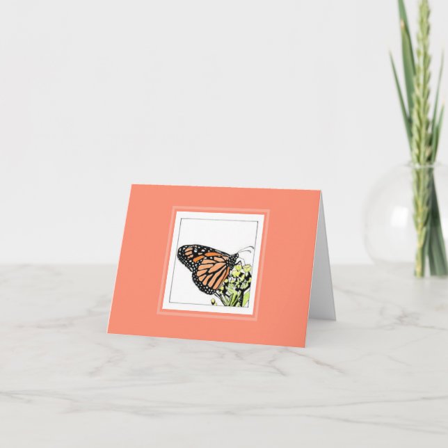 Monarch Butterfly Note Card (Front)