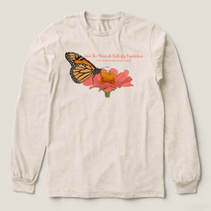 Monarch butterfly on a Zinnia Tri-Blend Shirt
