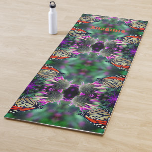 Monarch Butterfly On Flower Abstract Personalised Yoga Mat