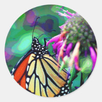 Monarch Butterfly On Flower Art