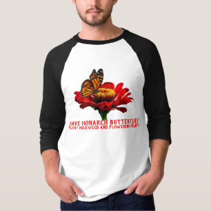 Monarch butterfly on flower T-Shirt