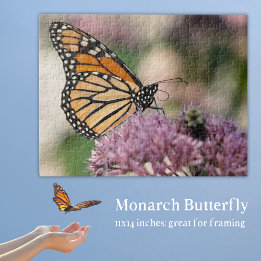 Monarch Butterfly on Native Wildflower Nature  Jigsaw Puzzle