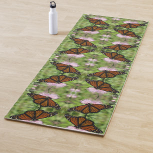 Monarch Butterfly on Pink Thistle - pic on 2 sides Yoga Mat