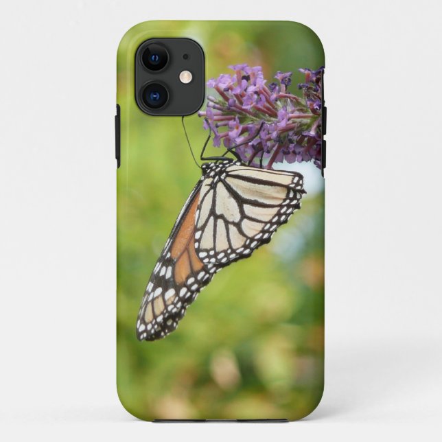 Monarch Butterfly on Purple Butterfly Bush Case-Mate iPhone Case (Back)
